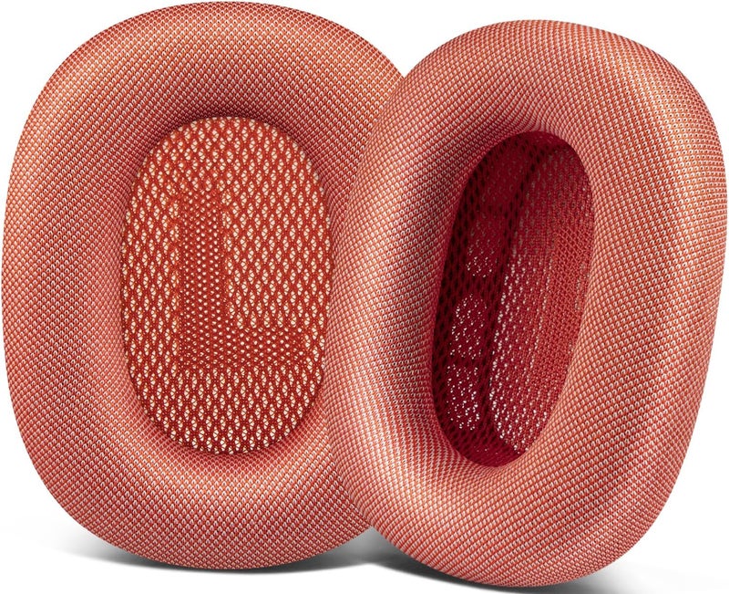 SOPROM Ear Cushions for Airpod Max Over-Ear Headphones Earpads Replacement Covers Cups Pads with Durable Mesh Fabric, Softer Foam - Pink - Image 1